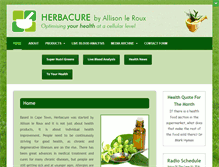 Tablet Screenshot of herbacure.co.za